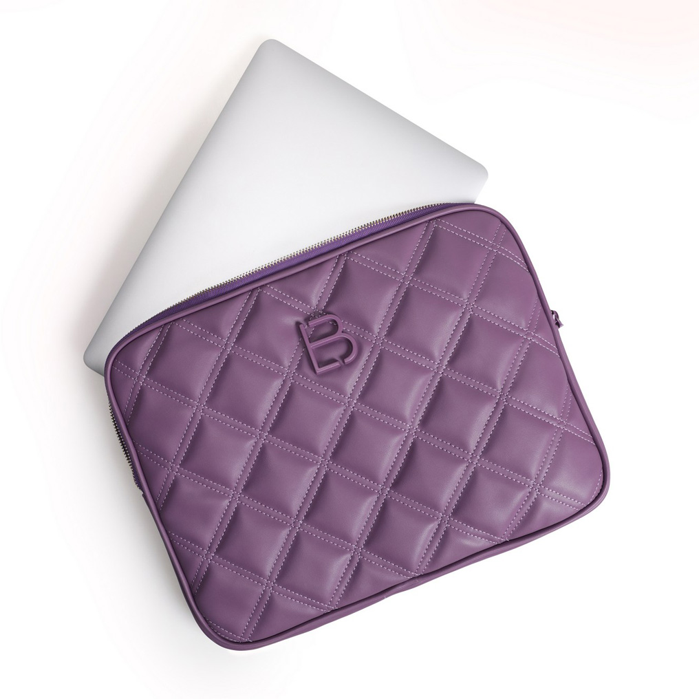 Laptop bag Lucky Bees 1267 - Lilac Polyvinyl leather 36x3x27 cm 671LKB1635