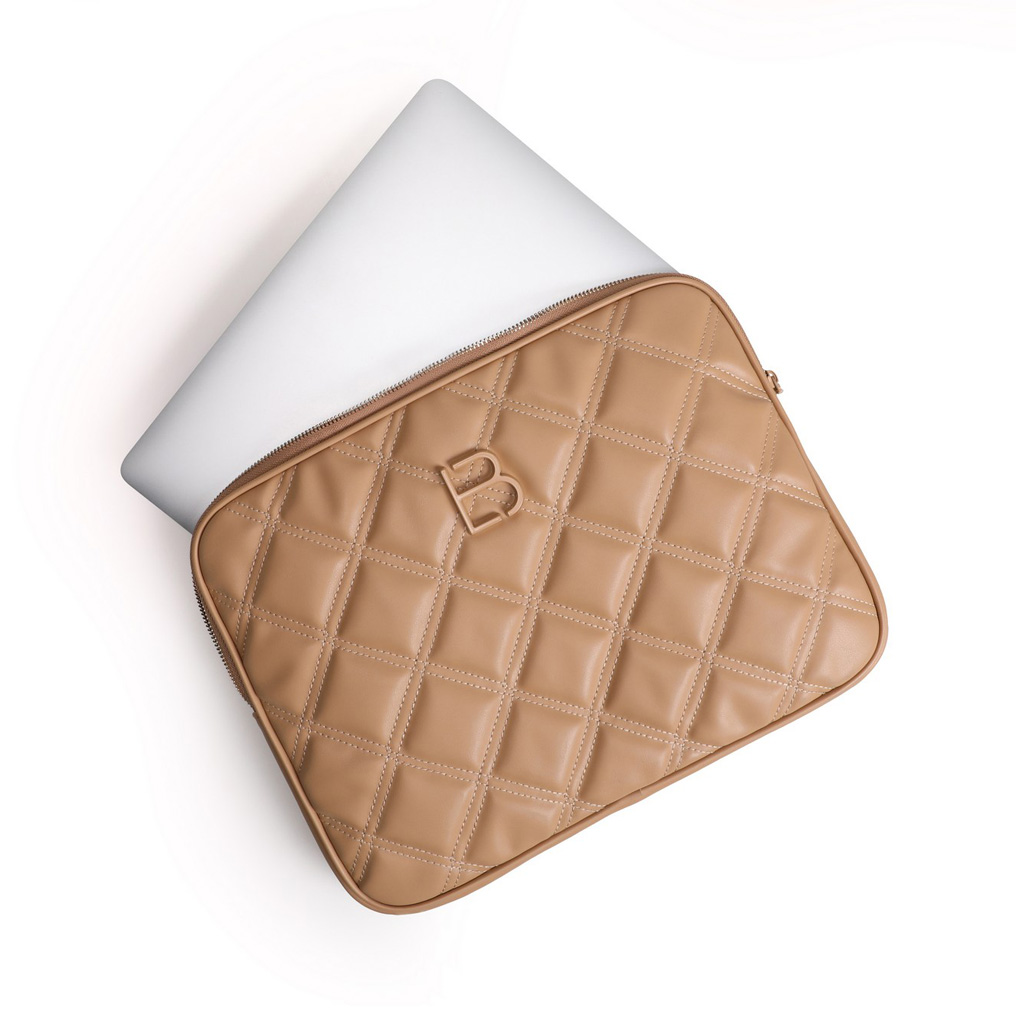 Laptop bag Lucky Bees 1267 - Camel Polyvinyl leather 36x3x27 cm 671LKB1637