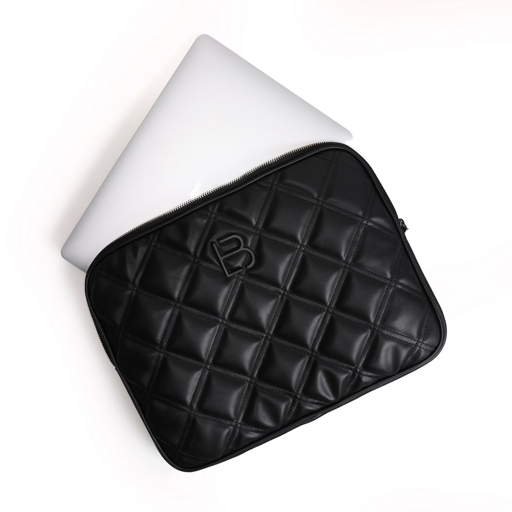 Laptop bag Lucky Bees 1267 - Black Polyvinyl leather 36x3x27 cm 671LKB1639