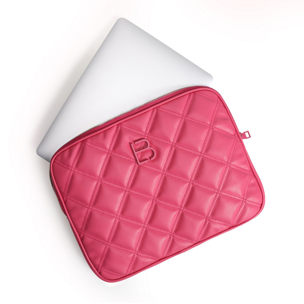 Laptop bag Lucky Bees 1267 - Pink Polyvinyl leather 36x3x27 cm 671LKB1641
