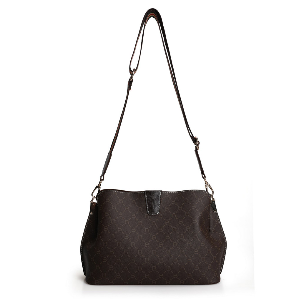 Handbag Lucky Bees 334 v2 - Brown Polyvinyl leather 33x12x20 cm 671LKB1648