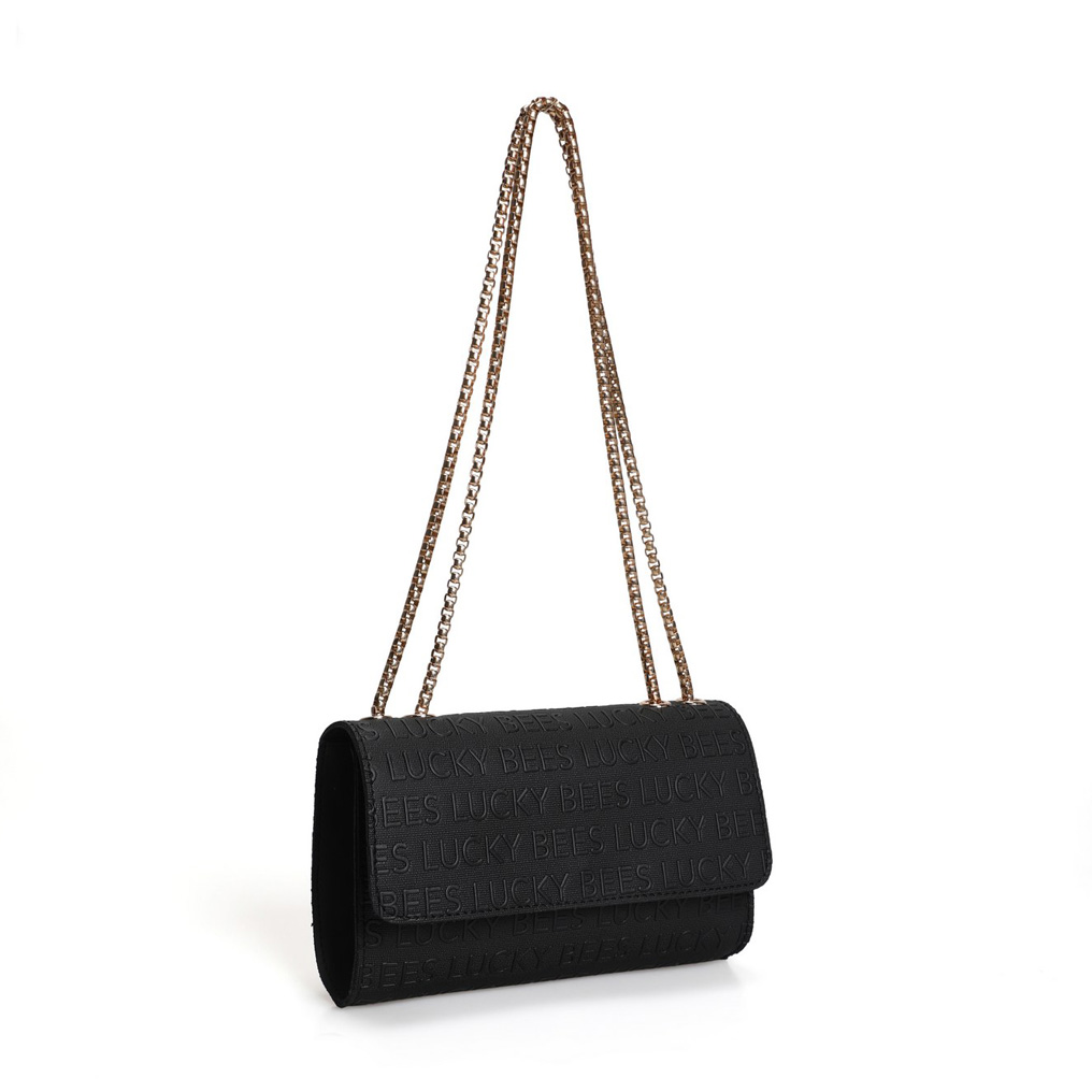 Handbag Lucky Bees 1283 - Black Polyvinyl leather 22x6x14 cm 671LKB1650