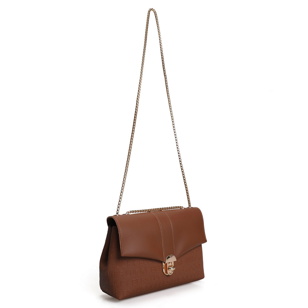 Handbag Lucky Bees 1228 - Tan Polyvinyl leather 20x12x20 cm 671LKB1651