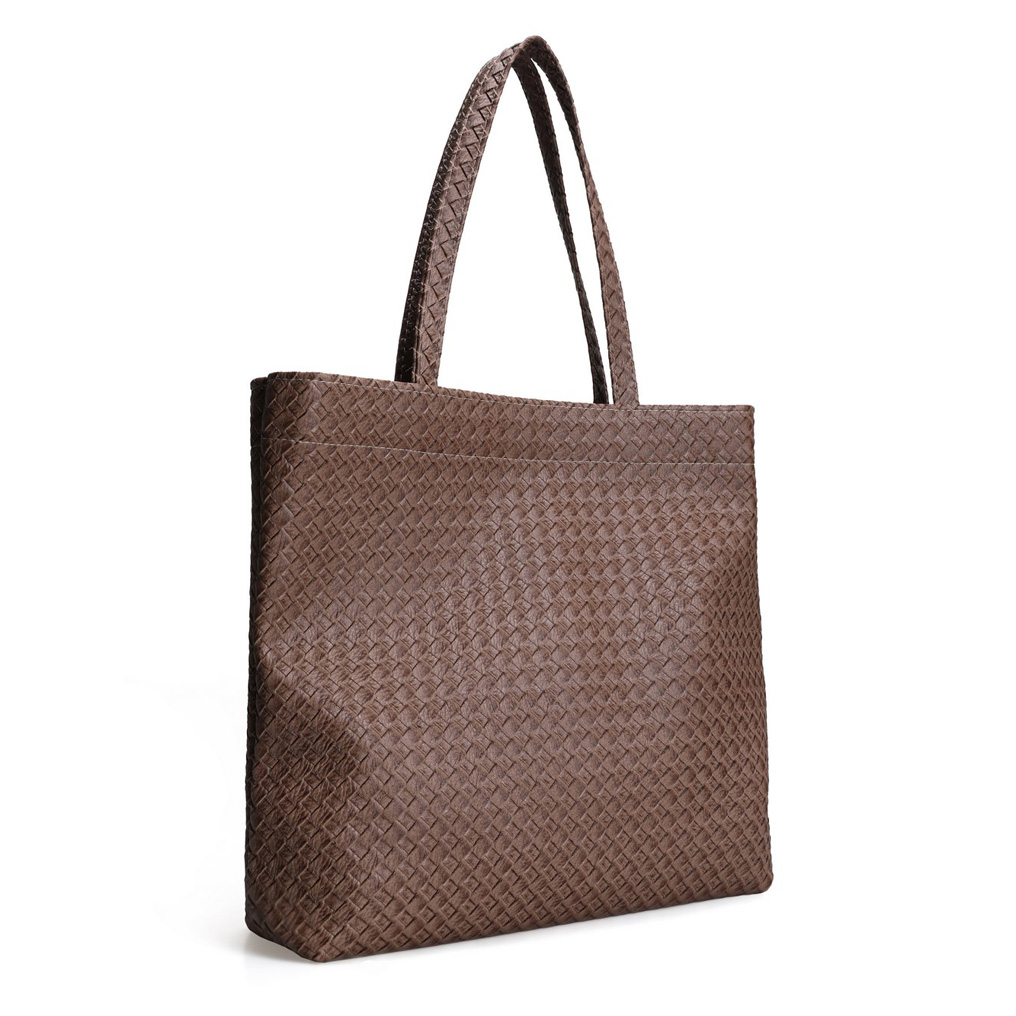 Shopper bag Lucky Bees 1279 v2 - Brown Polyvinyl leather 35x10x34 cm 671LKB1677