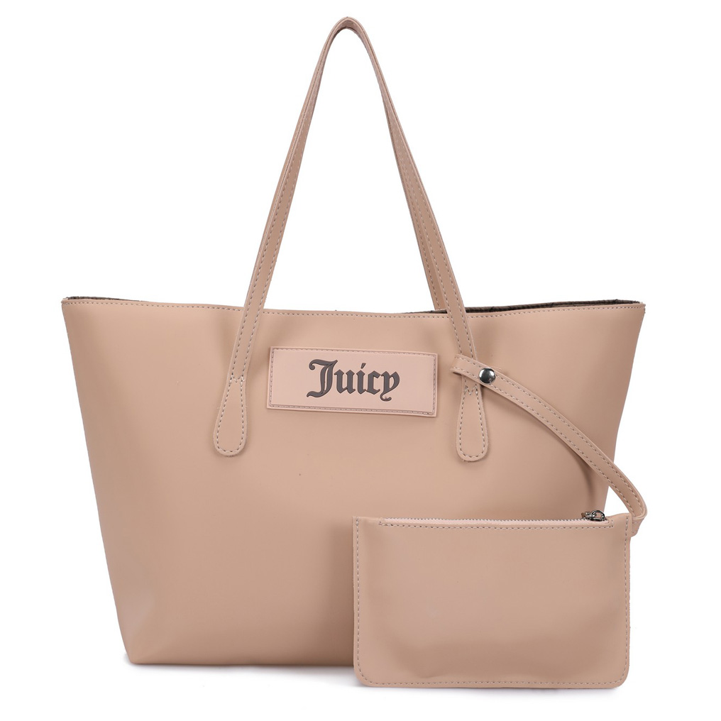Juicy Couture Shopper Bag 168-Camel, Brown 100% Polyvinyl Leather 13x45x30 cm