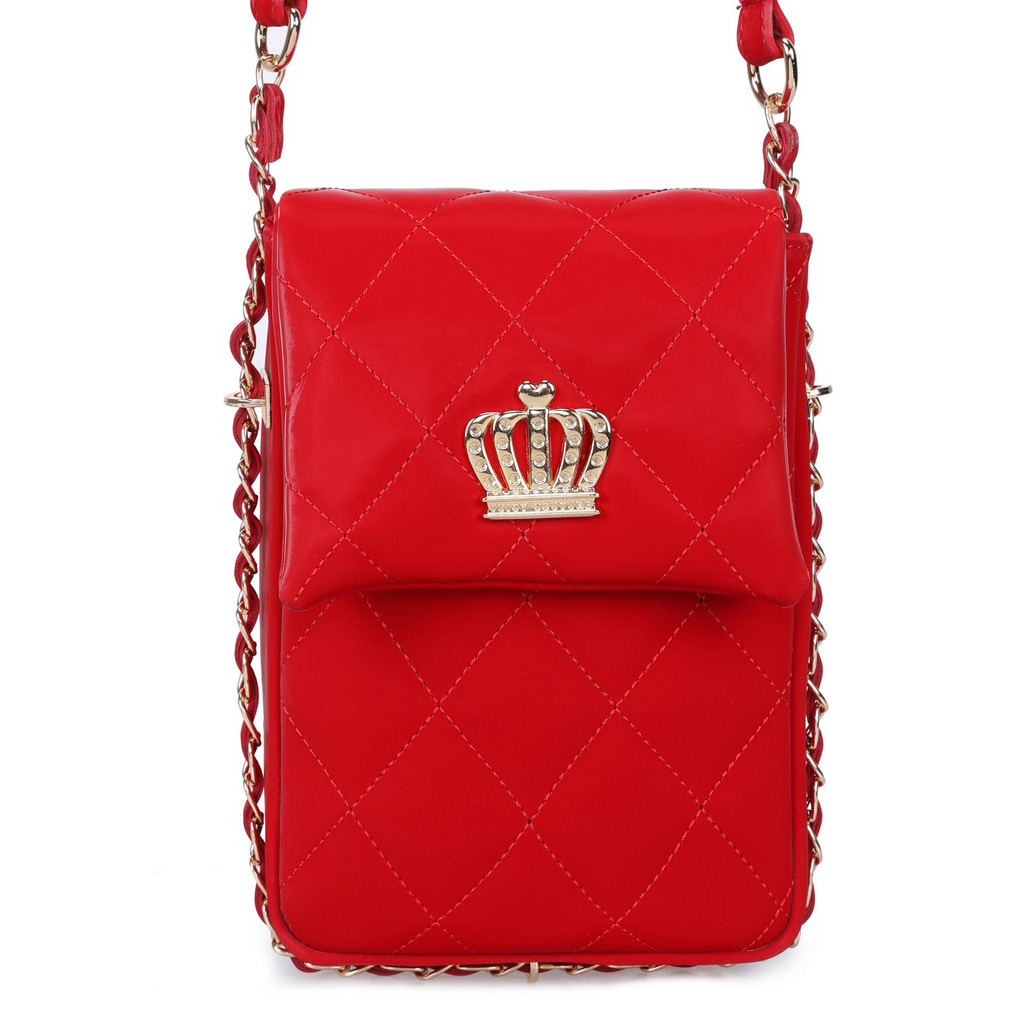 Juicy Couture Phone Bag 352-Red 100% Polyvinyl Leather 4x16x23 cm