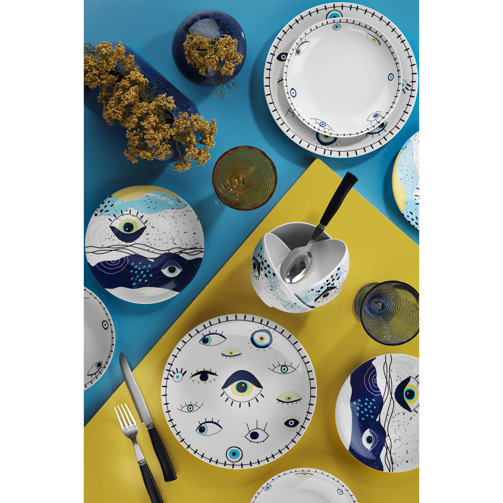 Dinner set 100% Porcelain Multicolor 24 pcs 710KTP2981