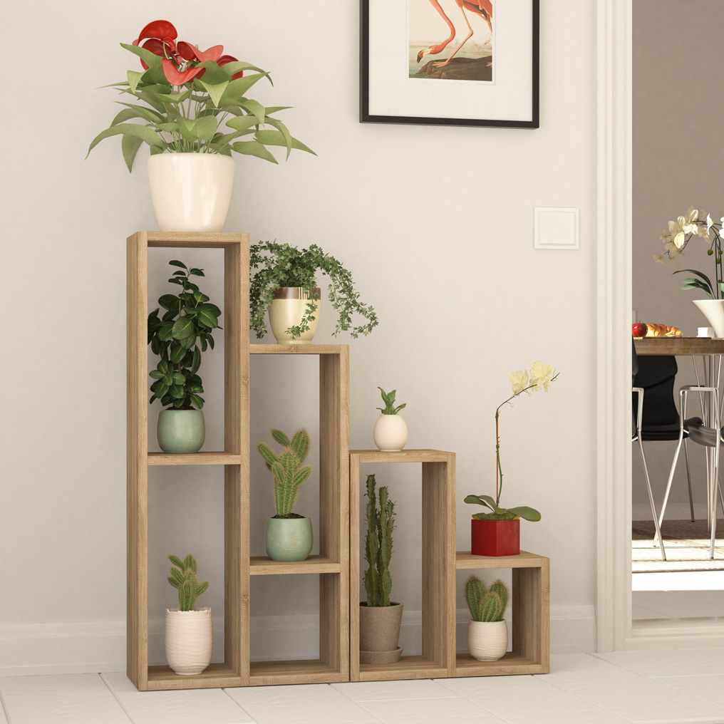 Particle Board Bookcase with Shelves Sule Oak 776HMS3651 W42xH89xD20 cm + W42xH45xD20 cm