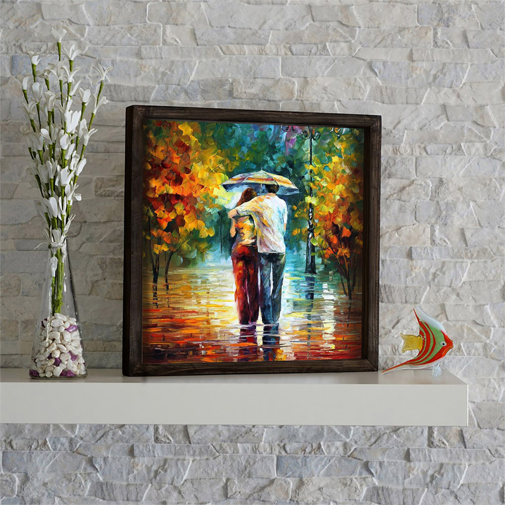 Decorative Wooden Framed MDF Painting KZM581 34x34 cm
