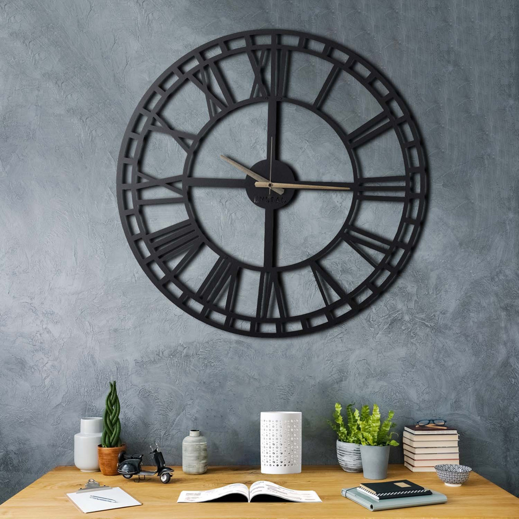 Decorative metal wall clock Classic XL 70x70 cm 805BSG1105