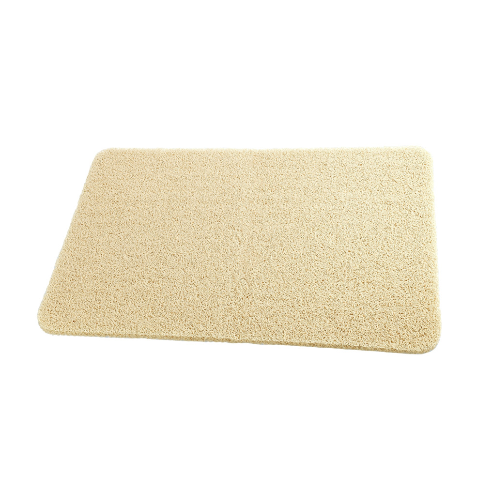 Welness bath mat beige non-slip with cleansing texture 50x80 cm
