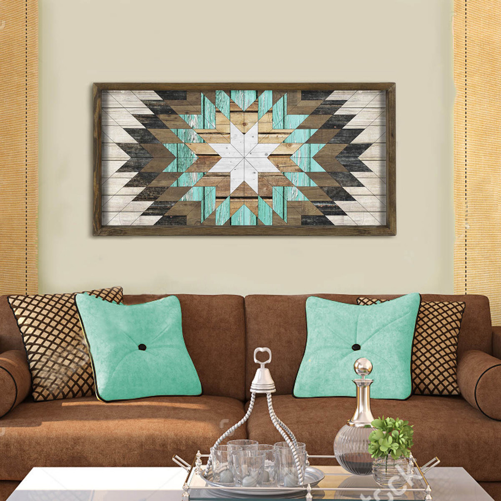 Decorative Wooden Framed MDF Painting TAH013 40x100 cm