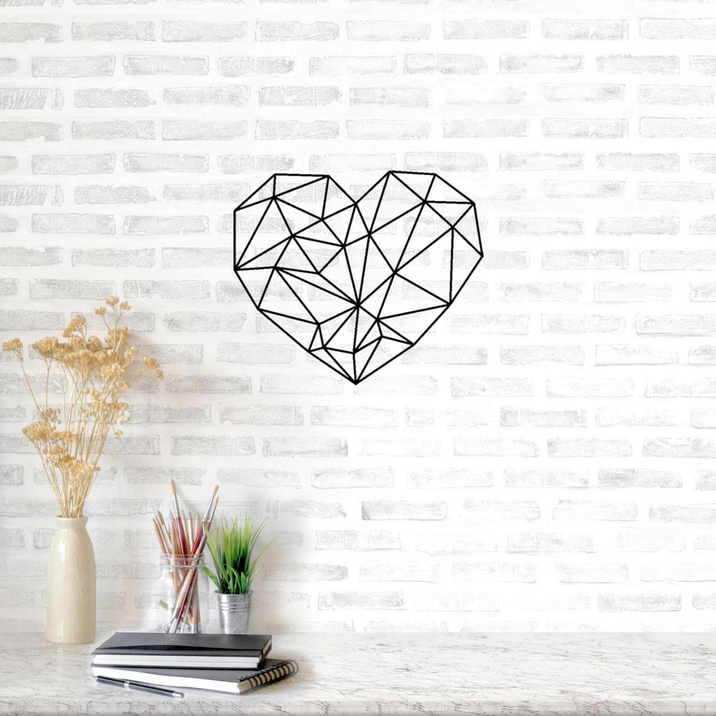 Decorative Metal Wall Accessory Heart 47x65 cm