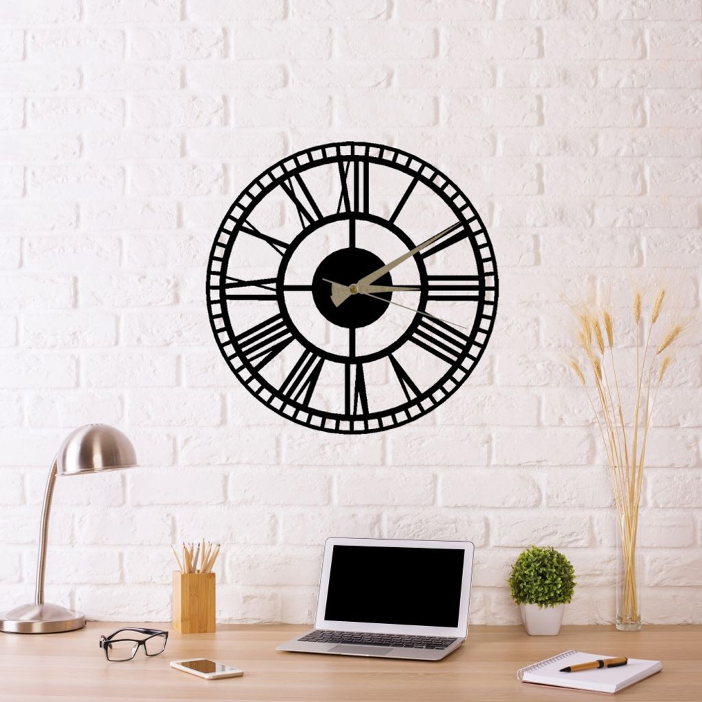 Decorative Metal Wall Clock Roman Clock 2 50x50 cm