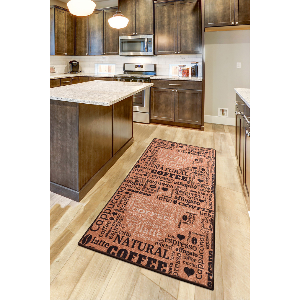 Carpet Fincan - Caramel  50% Velvet fabric / 50% Polyester 80x200 cm