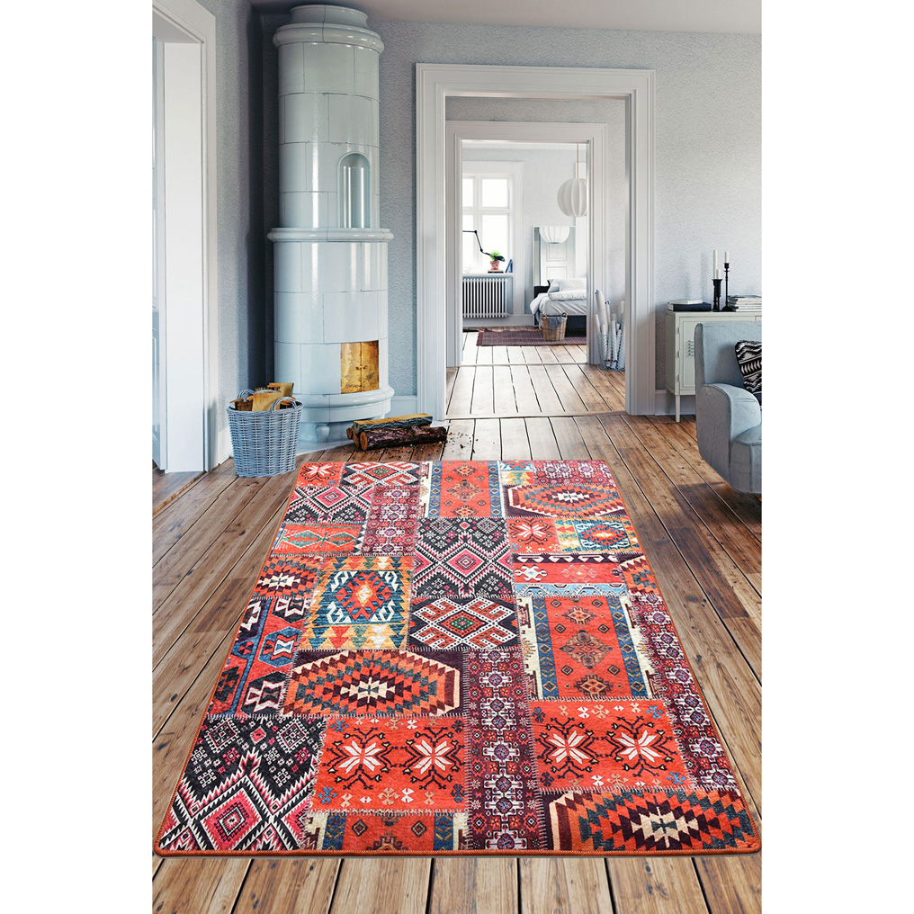 Carpet Patcwork Djt  50% Velvet fabric / 50% Polyester 80x300 cm
