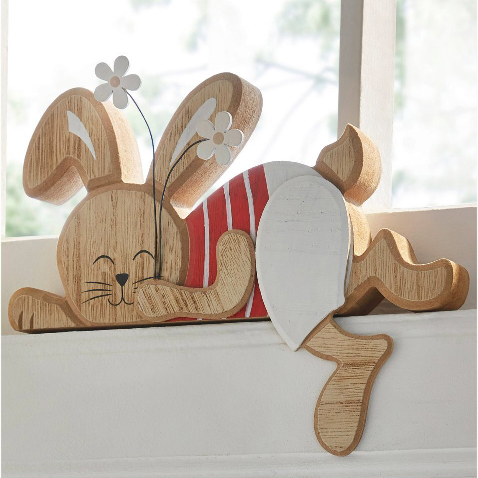 Decorative Rabbit MDF natural color 20x3x15,5 cm