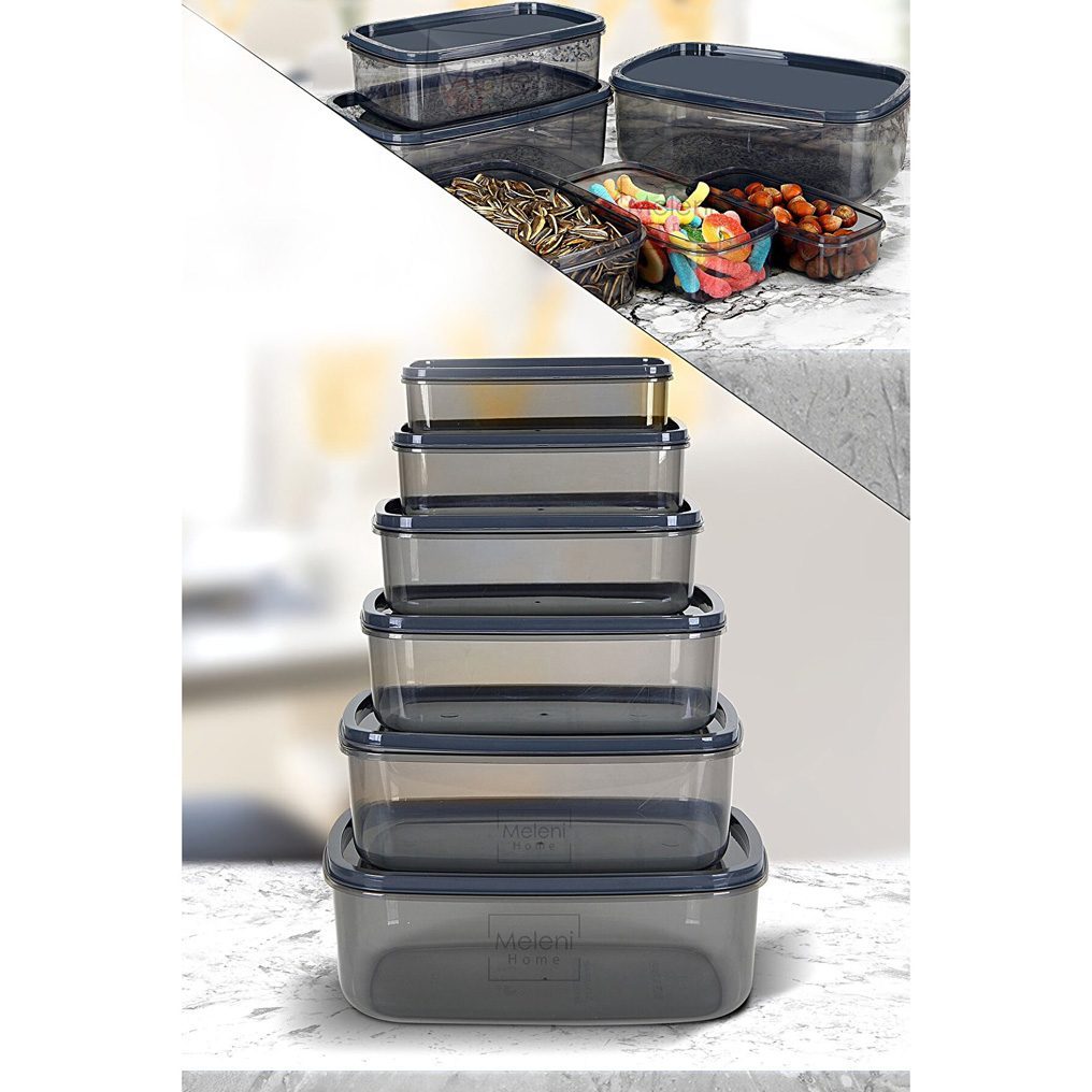 Storage container set Sweet Anthracite 6 pcs Plastic 964FRM1187