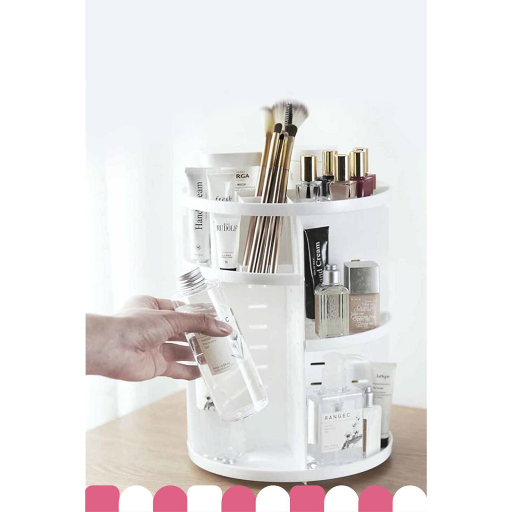 Multi-level makeup organizer Plastic White 23x23x30,5 cm 964FRM2115