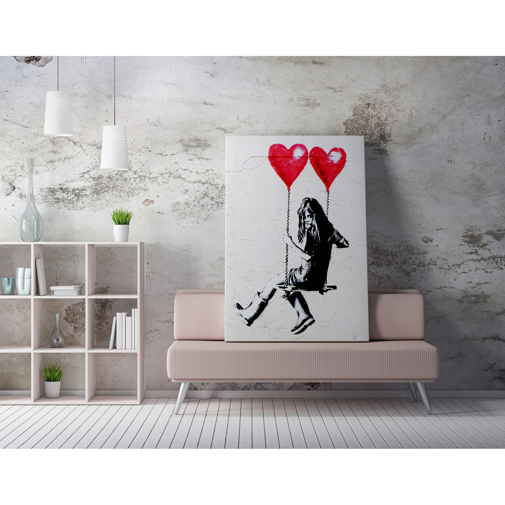 Canvas painting on frame digital printing WY01 Banksy 50x70 cm 966BRS1101