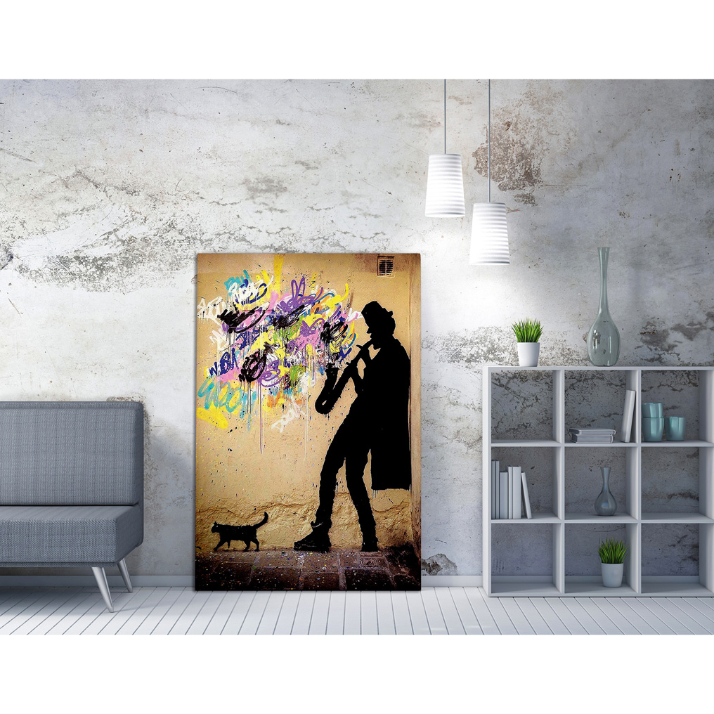 Canvas painting on frame digital printing WY40 Banksy 966BRS1179