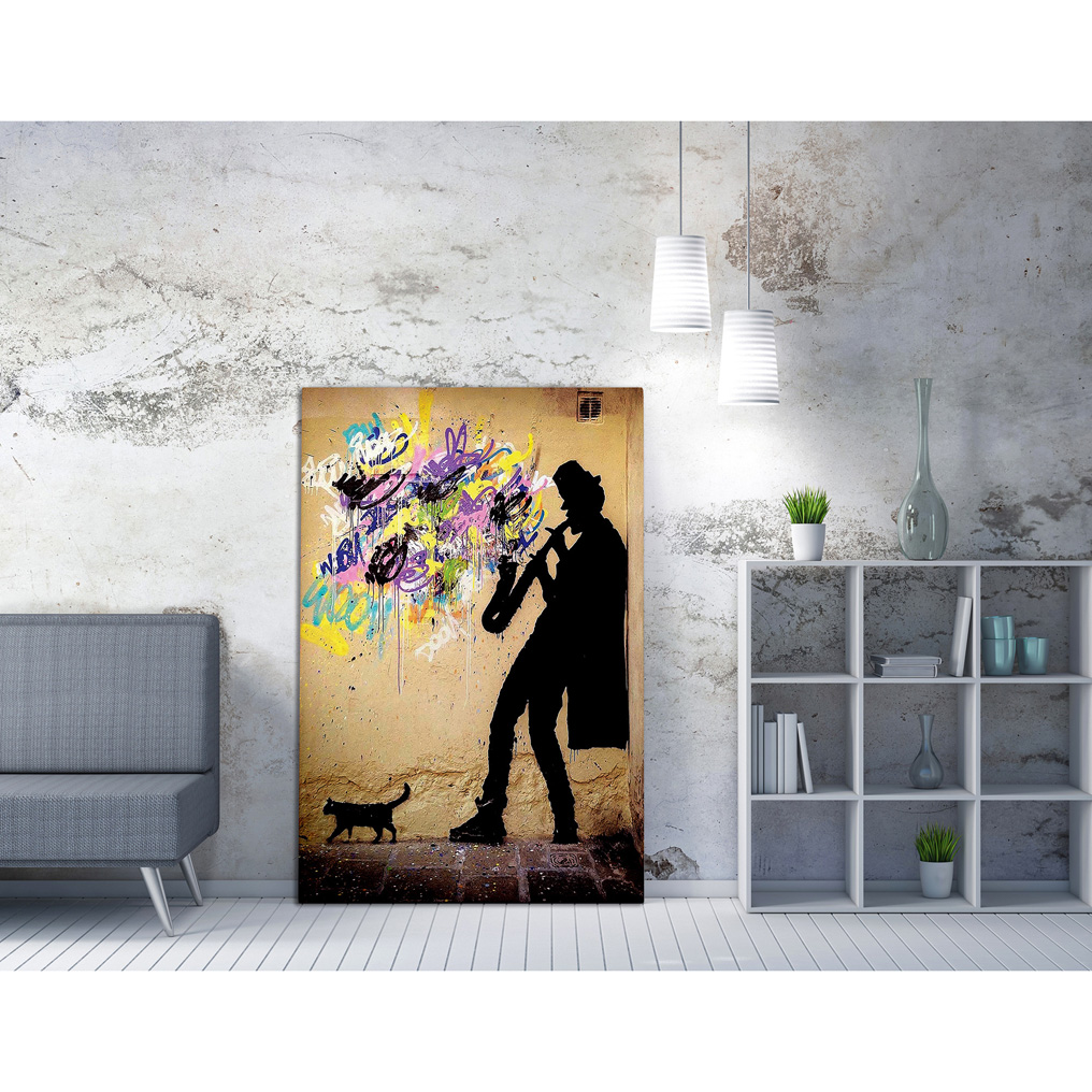 Canvas painting on frame digital printing WY40 Banksy 966BRS1179