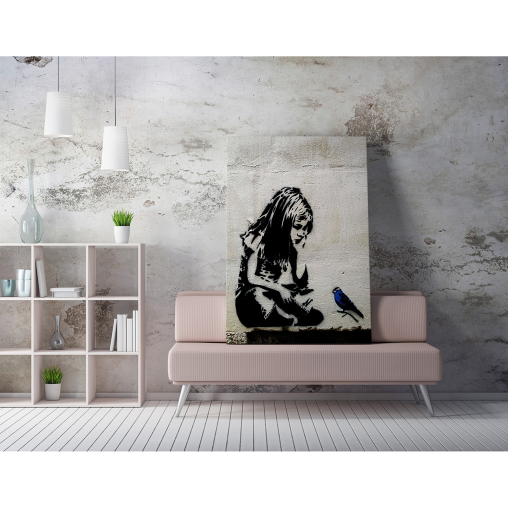 Canvas painting on frame digital printing WY49 Banksy 966BRS1197