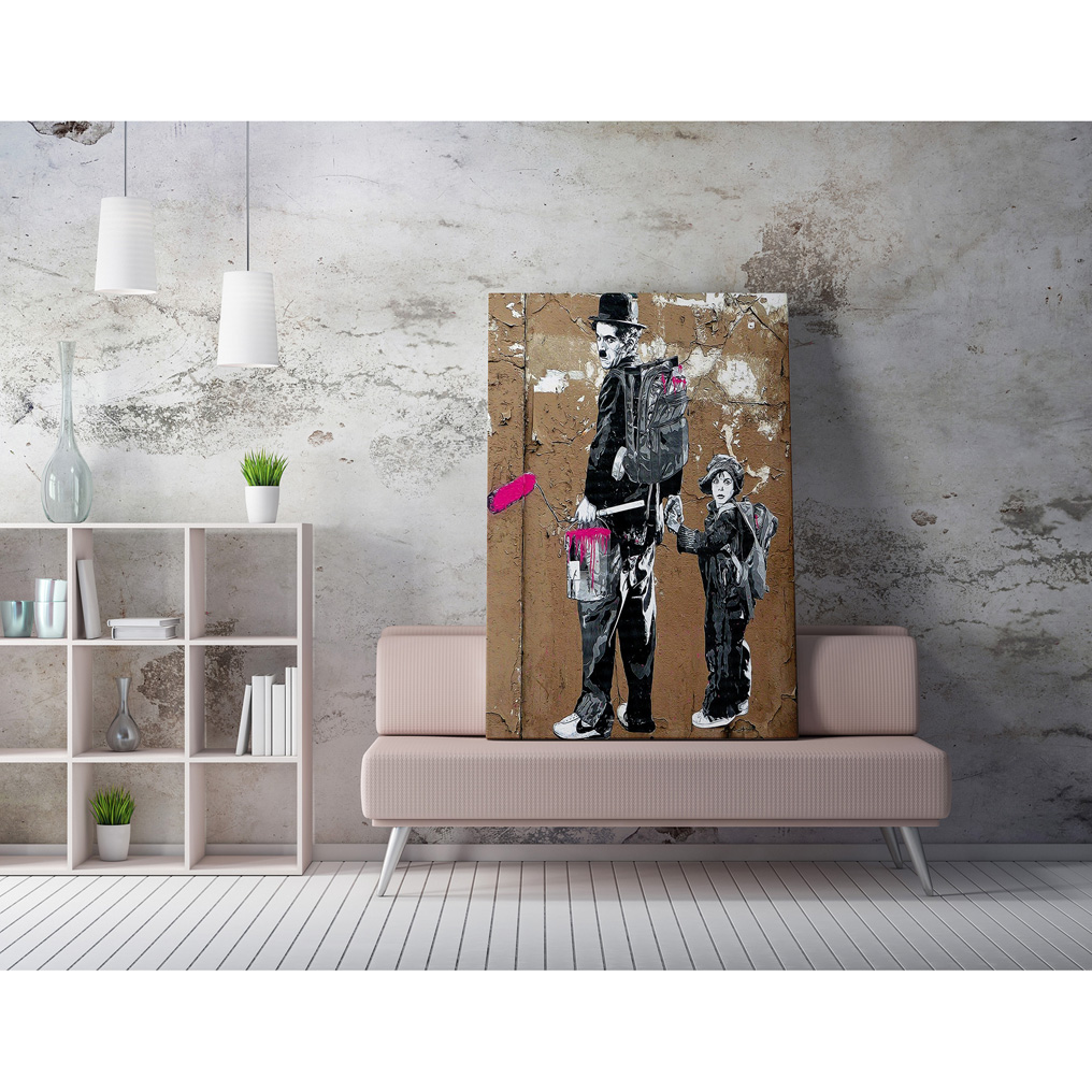 Canvas painting on frame digital printing WY57 Banksy 966BRS1214