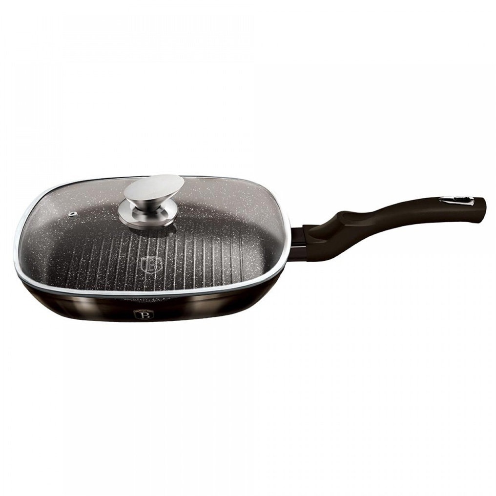 Non stick grill pan with glass lid 28cm Berlinger Haus