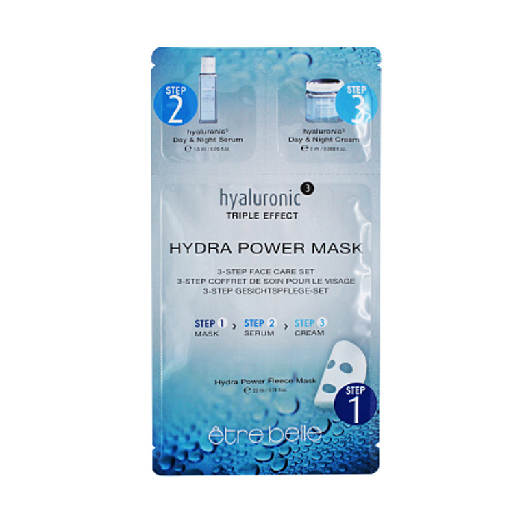 Hyaluronic Hydro mask 3-step facial set