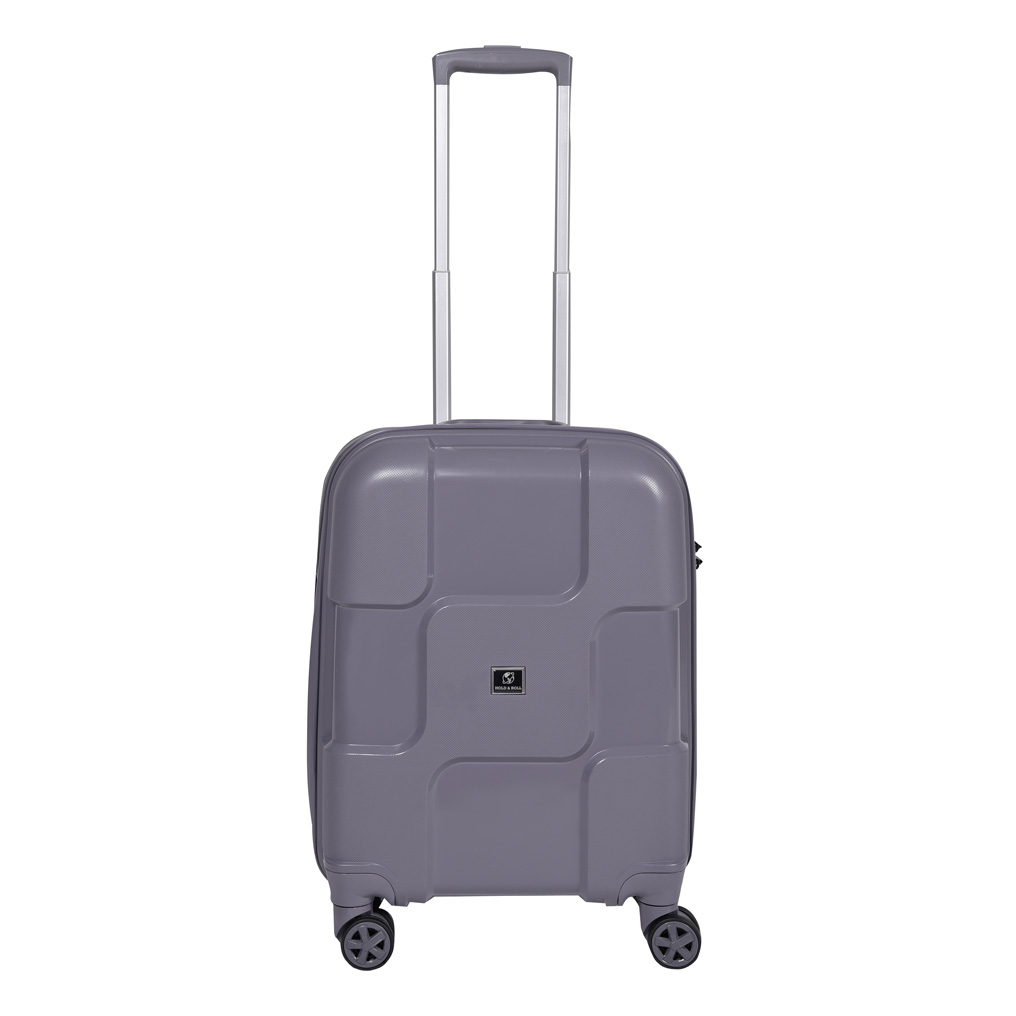 Cabin luggage 4-wheel spinner hard shell Silver 56x40x23 cm