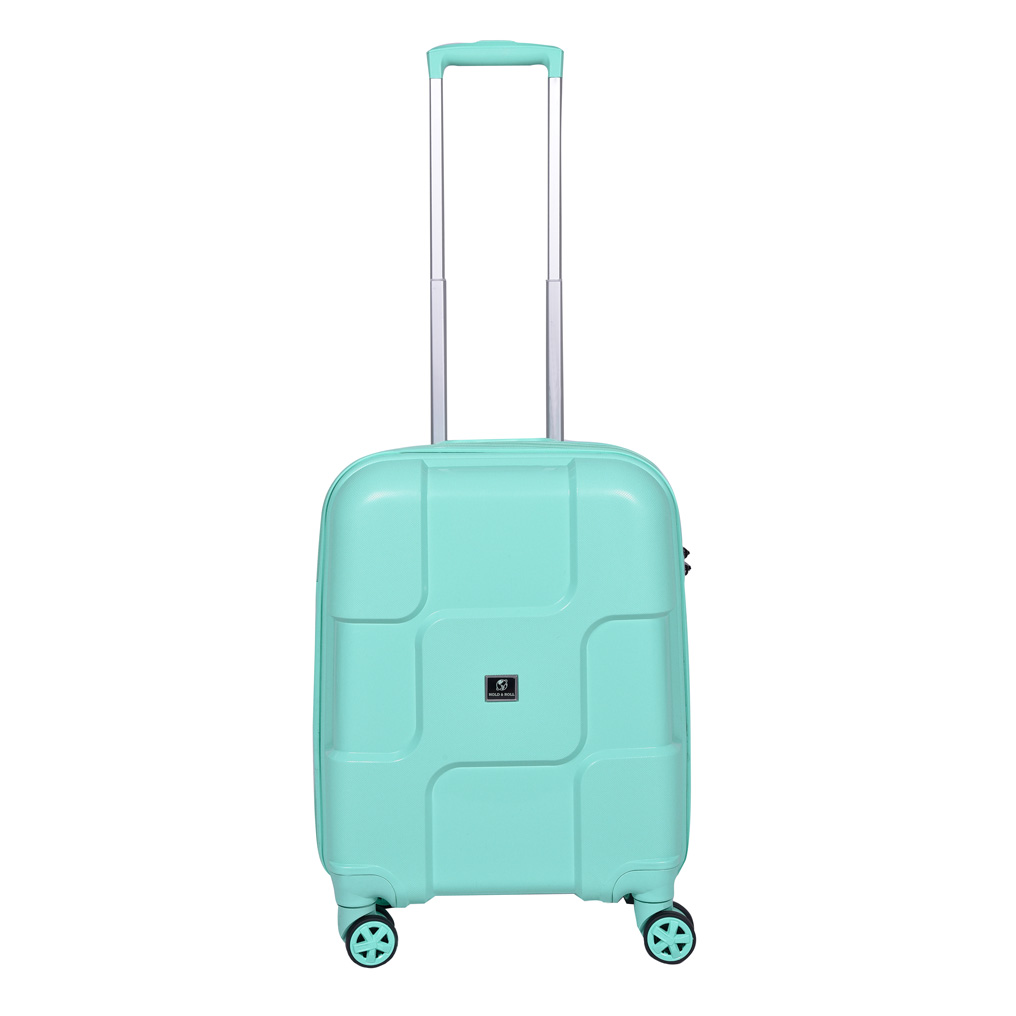 Cabin luggage 4-wheel spinner hard shell Mint Green 56x40x23 cm