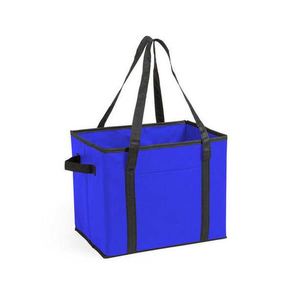 Foldable car organiser blue 34x28x25 cm 