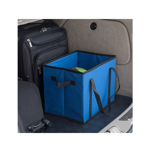 Foldable car organiser blue 34x28x25 cm 