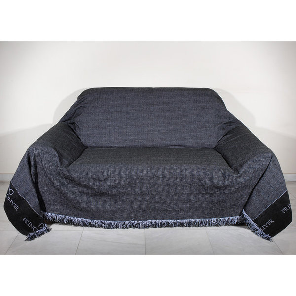Pr.Oliver sofa throw black-white stripes 