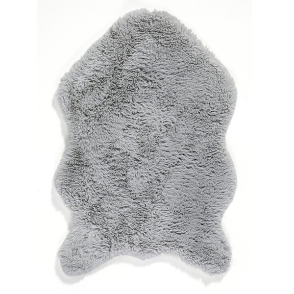 Χαλί από συνθετική γούνα γκρι 