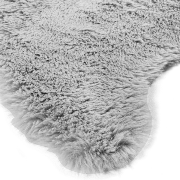 Χαλί από συνθετική γούνα γκρι 