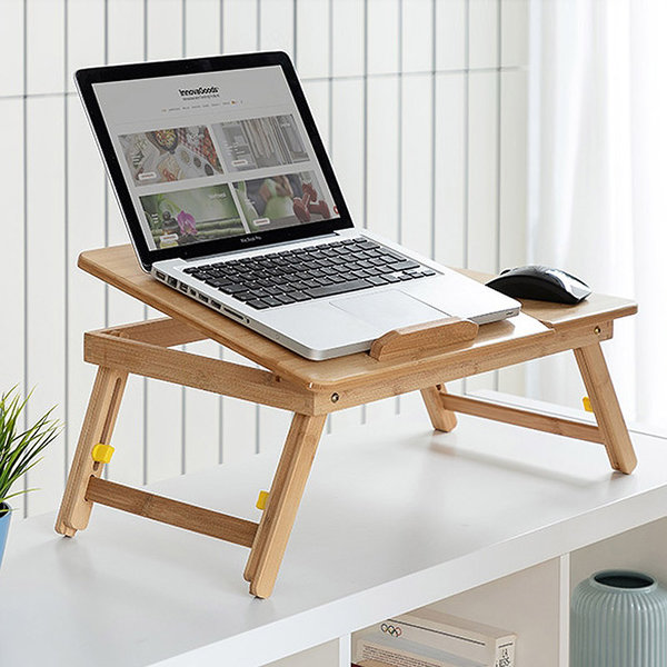 Bamboo folding side table 53,50x34x27 cm 