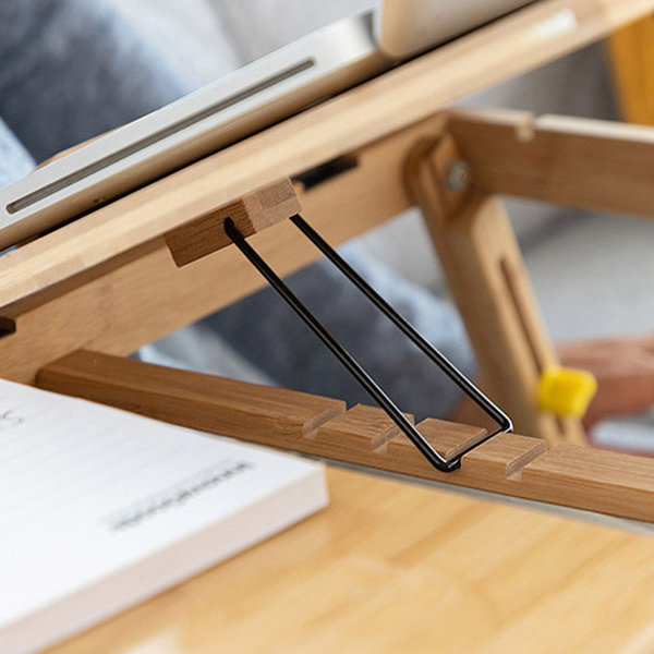 Bamboo folding side table 53,50x34x27 cm 