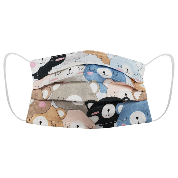 Προστατευτικό κάλυμμα προσώπου για παιδιά με έλασμα Αρκουδάκια 