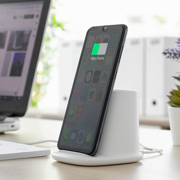5-in-1 wireless charger with organiser-stand & USB LED lamp Desking InnovaGoods 