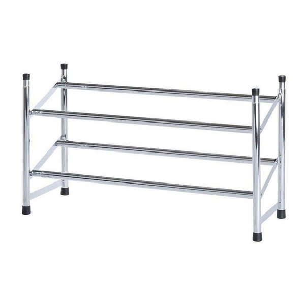 Extendable metal shoe rack 62-114x22x35 cm 