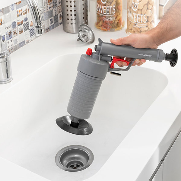 Συσκευή απόφραξης με πεπιεσμένο αέρα & 4 κεφαλές KlinGun InnovaGoods 