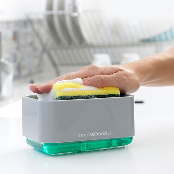 Διανομέας σαπουνιού 2 σε 1 για νεροχύτη Pushoap InnovaGoods 