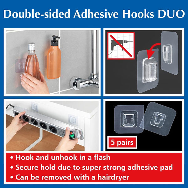 Αυτοκόλλητοι γάντζοι διπλής όψης σετ 5 τεμ. 