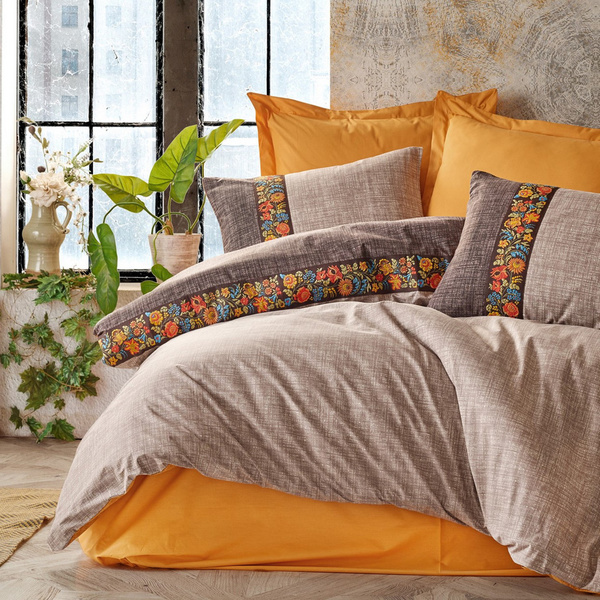 Quilt Cover Set Folk Art Mink 100 Cotton Duvet Cover Flat Sheet Pillowcase Telemarketing Store