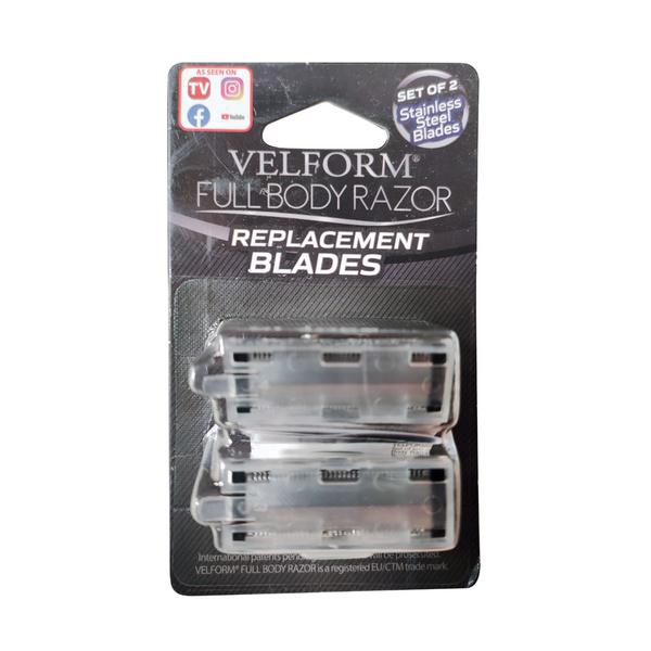 Spare blades for Velform full body razor set of 2 pcs 