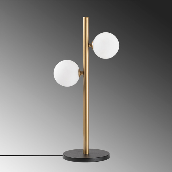 Metal Table Lamp with Glass Caps Domino-11035 Vintage 26x18x52 cm 2xG9 10 W 