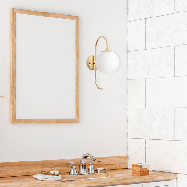 Απλίκα τοίχου μέταλλο & γυαλί Jewel-10565 Χρυσαφί 15x27 εκ. E14 15 W 942FLG2128 