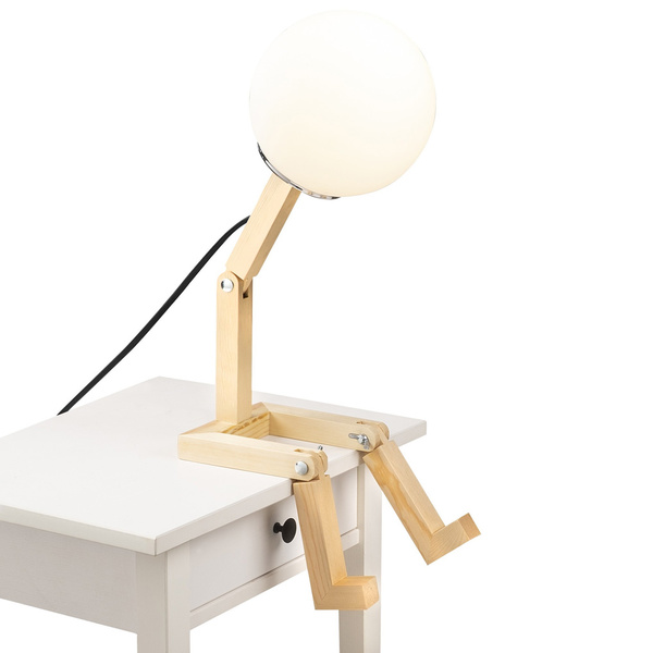 Πορτατίφ ξύλο Milet-N-834 Φυσικό 15x17x56 εκ. E27 40 W 525NOR2148 